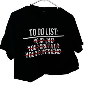 Cropped Tee - To Do List medium